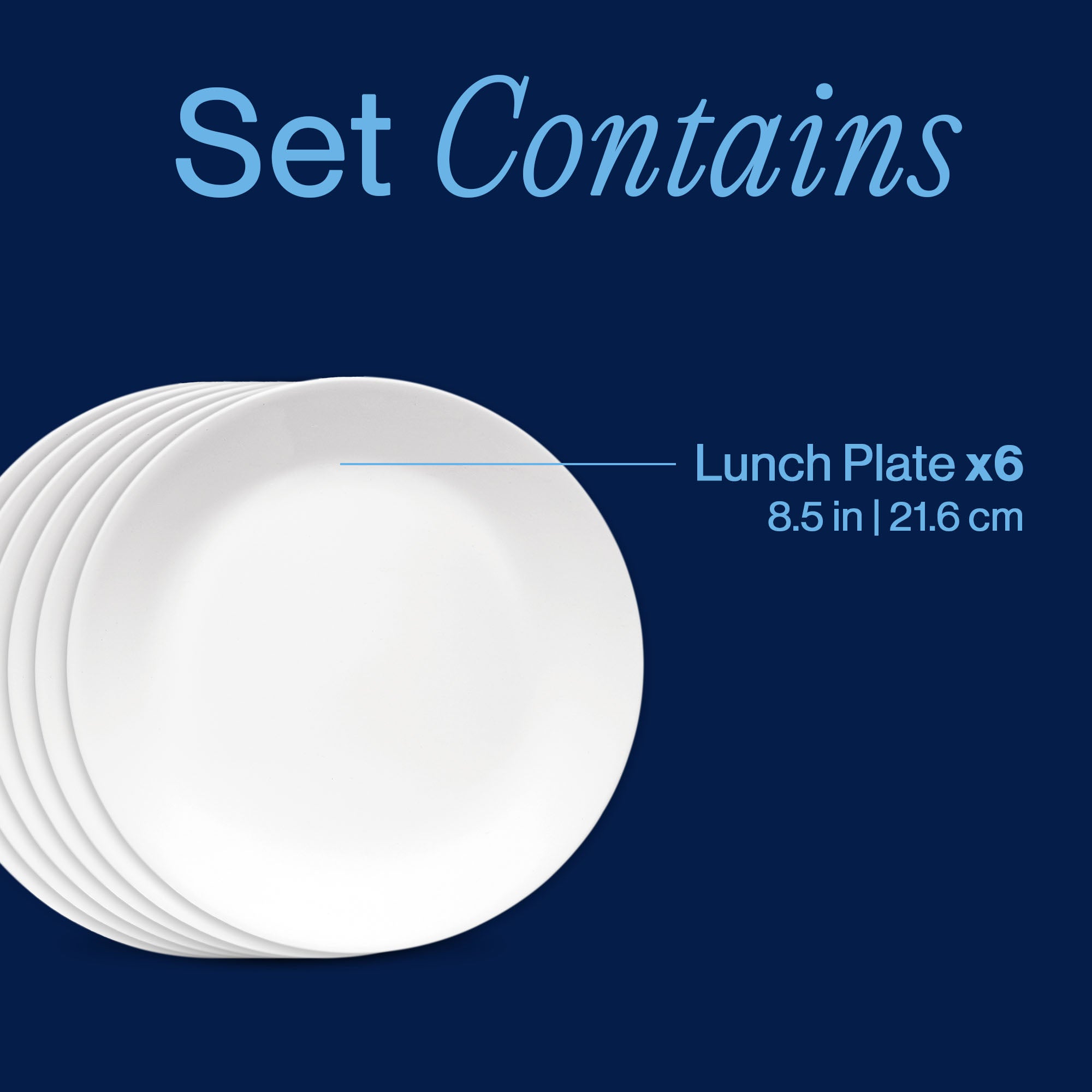 Corelle® Winter Frost White 8.5" Salad Plates, 6-pack - Image 3