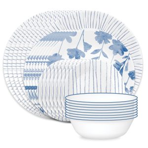 Corelle® Botanical Stripes 32-piece Dinnerware Set, Service for 8