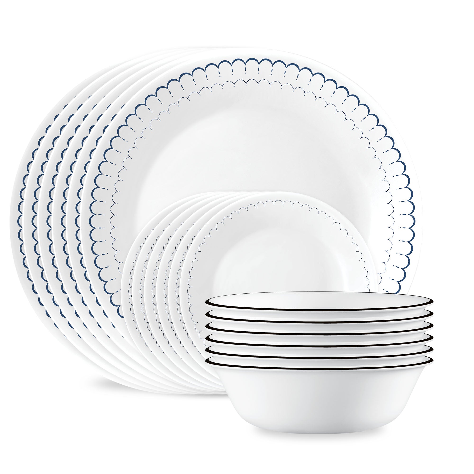 Corelle® Caspian Lace 18-piece Dinnerware Set, Service for 6