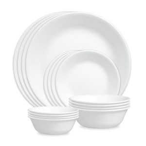 Corelle® Winter Frost White 16-piece Mugless Dinnerware Set, Service for 4