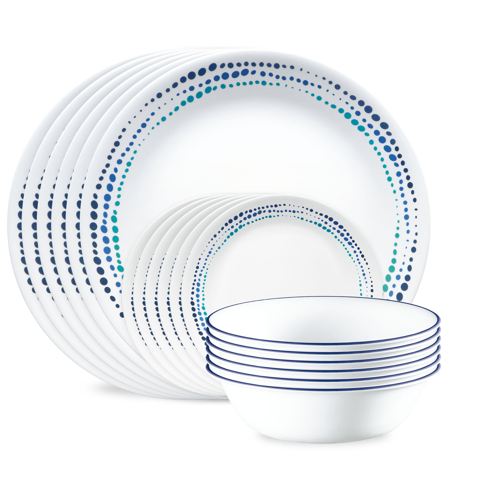 Corelle® Ocean Blues 18-piece Dinnerware Set, Service for 6