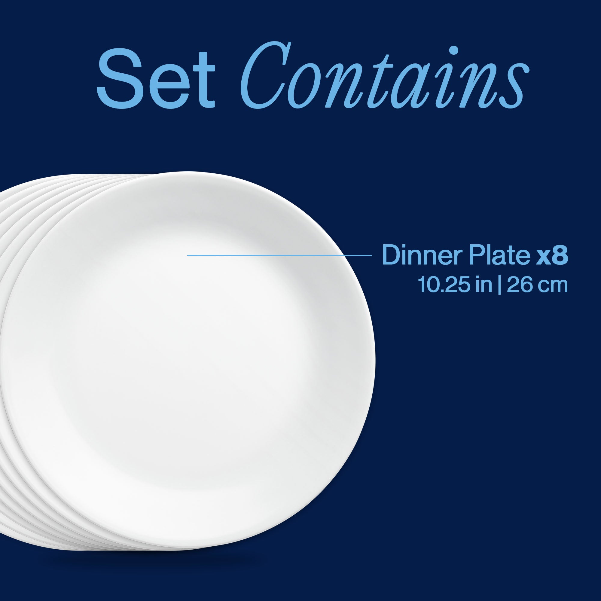 Corelle® Winter Frost White 10.25" Dinner Plates, 8-pack - Image 3