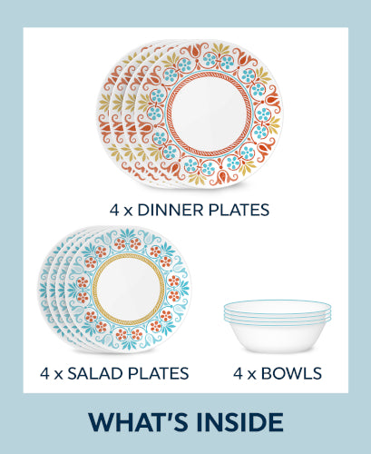 Corelle® Global Collection Terracotta Dreams 12-piece Dinnerware Set, Service for 4 - Image 2