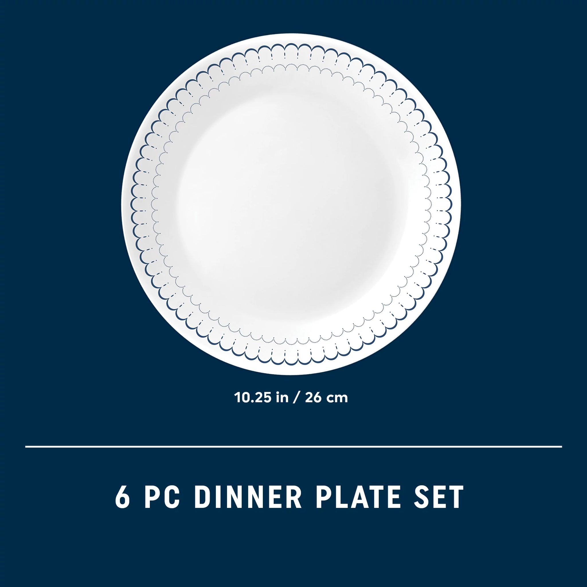 Corelle® Caspian Lace 10.25" Dinner Plates, 6-pack - Image 6
