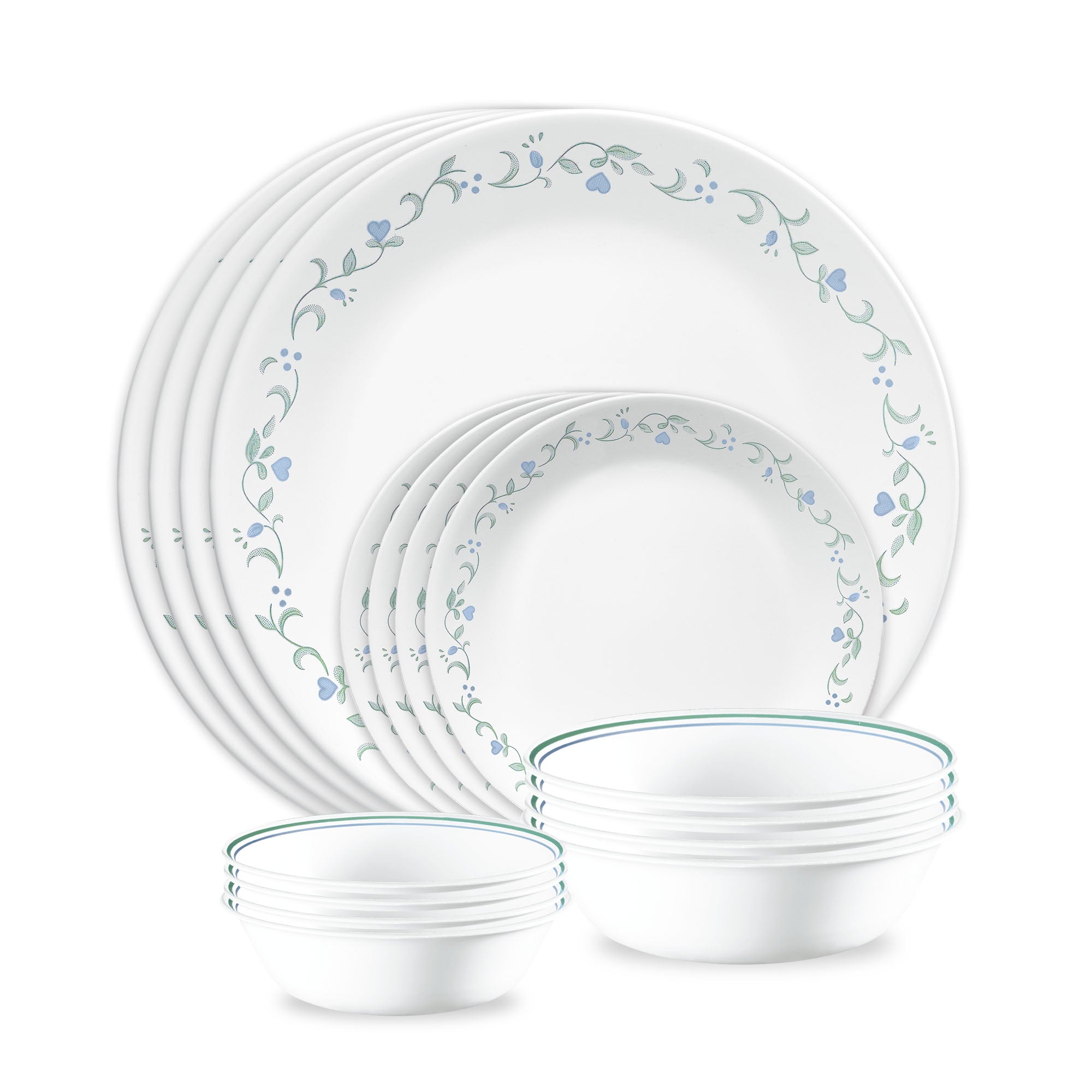Corelle® Country Cottage 16-piece Mugless Dinnerware Set, Service for 4