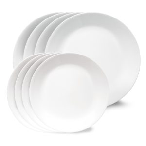 Corelle® Shimmering White Salad and Dinner Plates Set, 8-pack