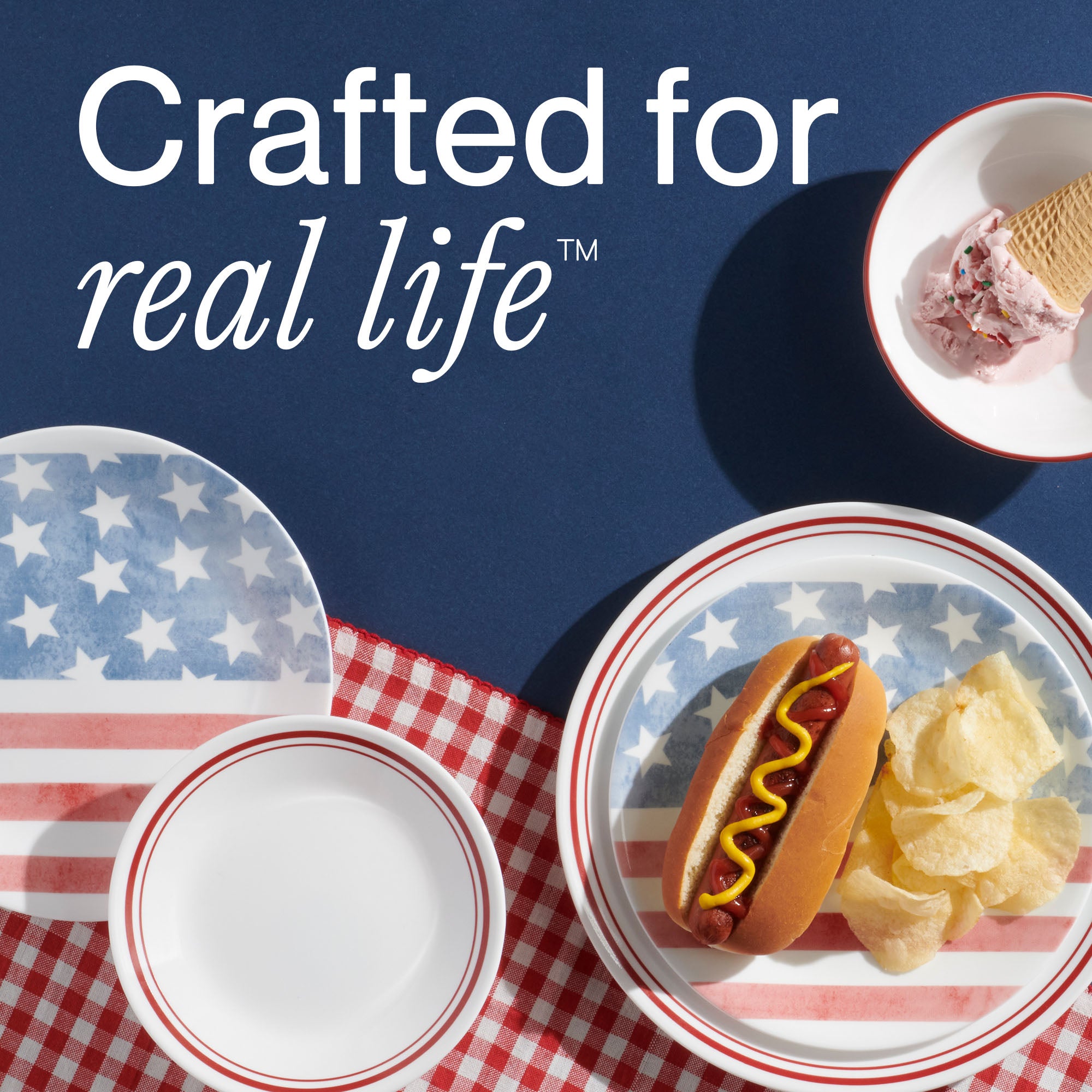 Corelle® Red, White, and Blue 8.5" Lunch Plate, 6-pack - Image 7
